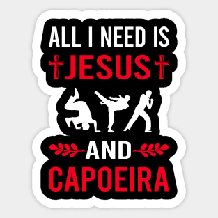 I Need Jesus And Capoeira Sticker